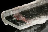 Water-Clear, Selenite Crystal with Hematite Phantoms - China #226094-1